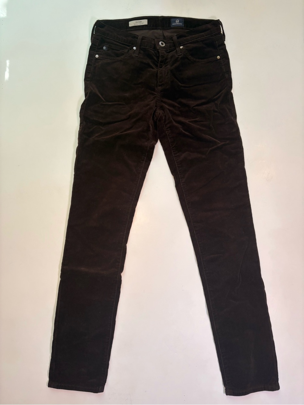 Ag Adriano Goldschmied Prima Corduroy Pants in Dark Brown